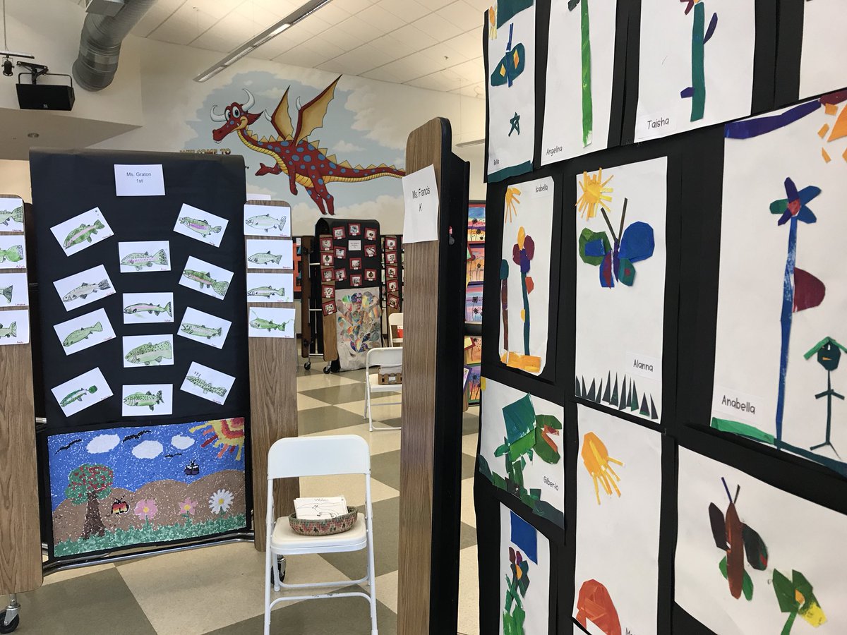 RosalesDragons's tweet photo. For tonight’s Art and Author fair we went swanky. Nice jazz by Green Monk and great works of writing and art by our Dragons. Thanks too to our Food Services for the “pinkies out” hors d'oeuvre plates!! https://t.co/oZAei6ndoP