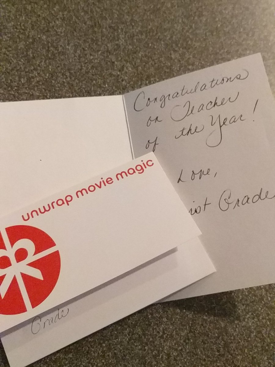 kampingoutink's tweet photo. Thank you so much 1st Grade for the movie gift card! I am long overdue for a movie since having J 😂 And 2nd Grade, I've been able to keep the flowers alive the last month! 👏 #thoughtfulteammates https://t.co/nmKk3CTojw