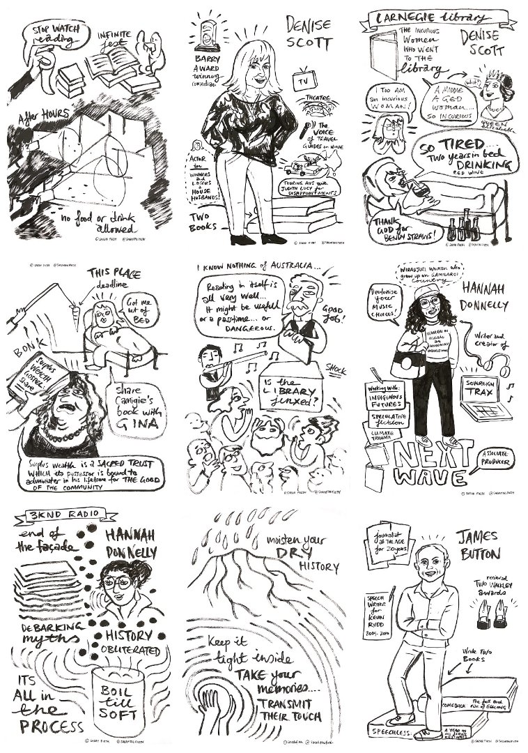 sarahthefirth's tweet photo. https://t.co/xgr57yd1MQ
My live #illustrations and #graphicrecording for This Place: writing by #JamesButton #HannahDonnelly @sovtrax, #KutchaEdwards, @Cath_Ferla #ChrisGooch #PonchHawkes @salkimberandtrw #MelissaReeves #NickRichardson @_denisescott thanks @CityofDarebin https://t.co/6N3uJy9LdX