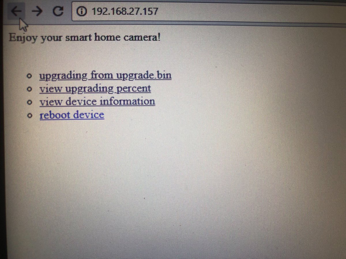rchase's tweet image. Oh no, its game over for the Merkury “smart” camera, a web interface with default credentials for upgrading firmware - seriously @MerkuryInnovat ? cc: @internetofshit #hackallthethings #IoT #merked