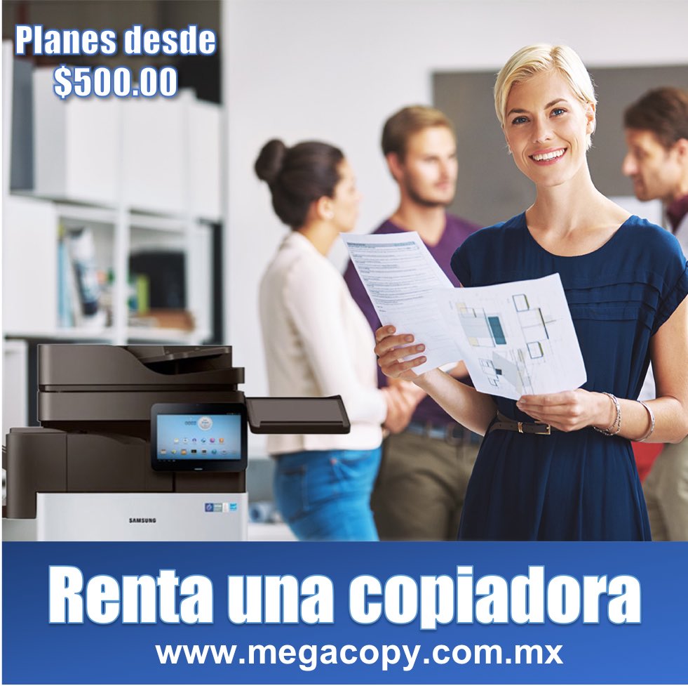 megacopy auf Twitter: „Renta de Copiadoras y Multifuncionales especiales  para su empresa, negocio u oficina. Somos la solución en impresión y  copiado digital. Planes desde $500 mensuales. Informes en el Cel. 844