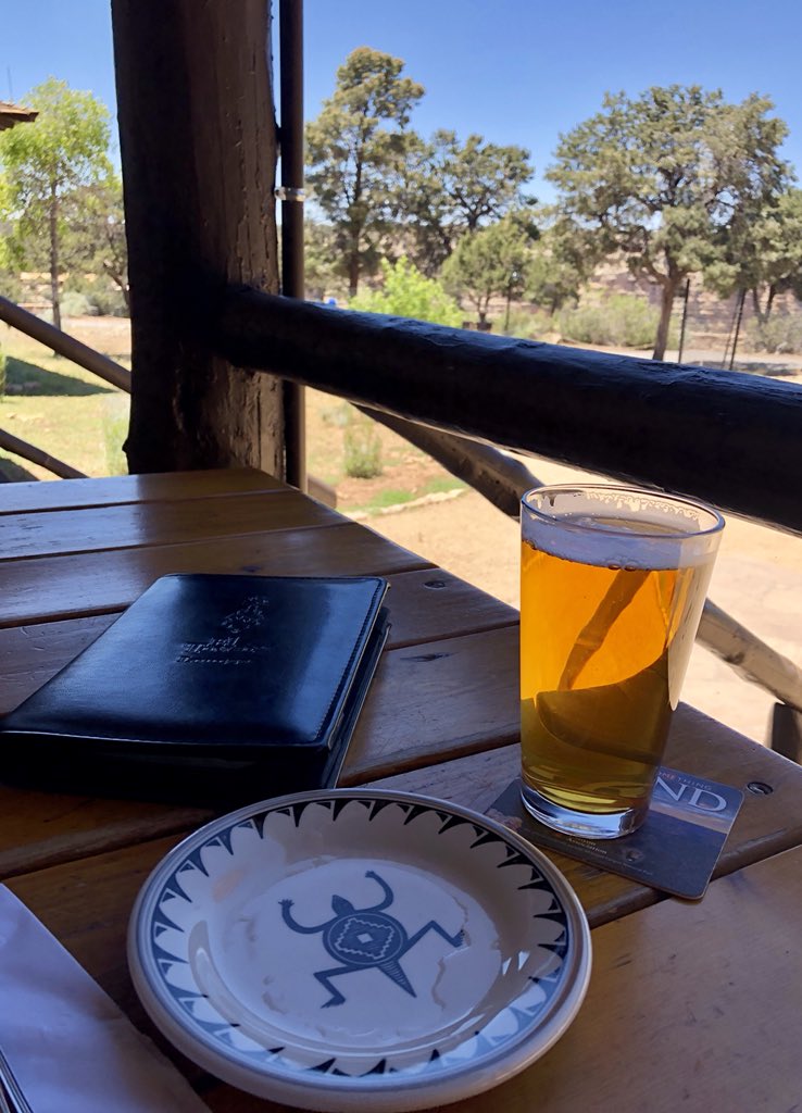 NearAndFarAZ's tweet photo. How Arizona is this plate? π· The wall of the #GrandCanyon in the background & the #GrandCanyonPilsner just add to the #AZvibe π΅πβοΈ #ElTovar #HistoricHotel #Patio @GrandCanyonNPS https://t.co/FMEOcgjc5D