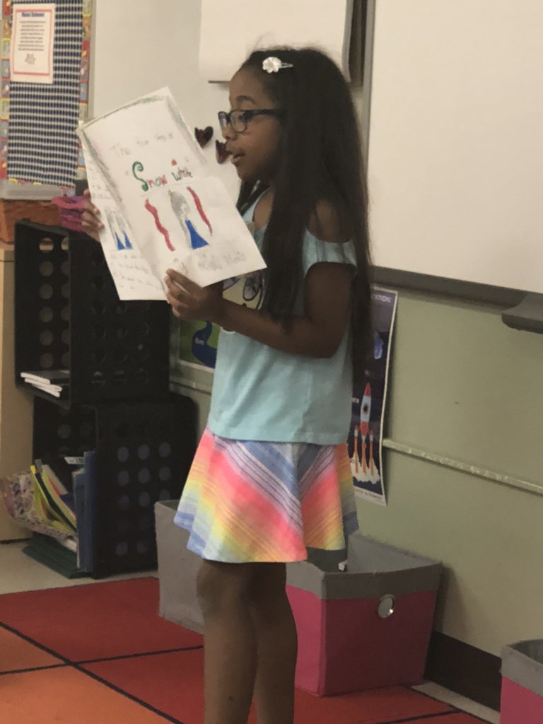OverlookGrade3's tweet photo. What’s the real story behind these fairy tales? We wrote about what really happened in stories like “Snow White” to explain the real facts! #AACPSAwesome @OverlookES https://t.co/SpauUVOuLa
