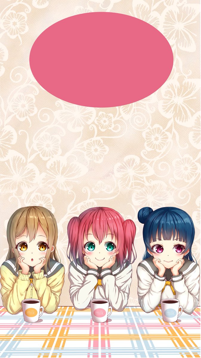 Aoiao 絵描き Aqours ラブライブサンシャイン 国木田花丸 黒澤ルビィ 津島善子 Aqours一年生です 縦長の方はアイフォンの待受に使えます