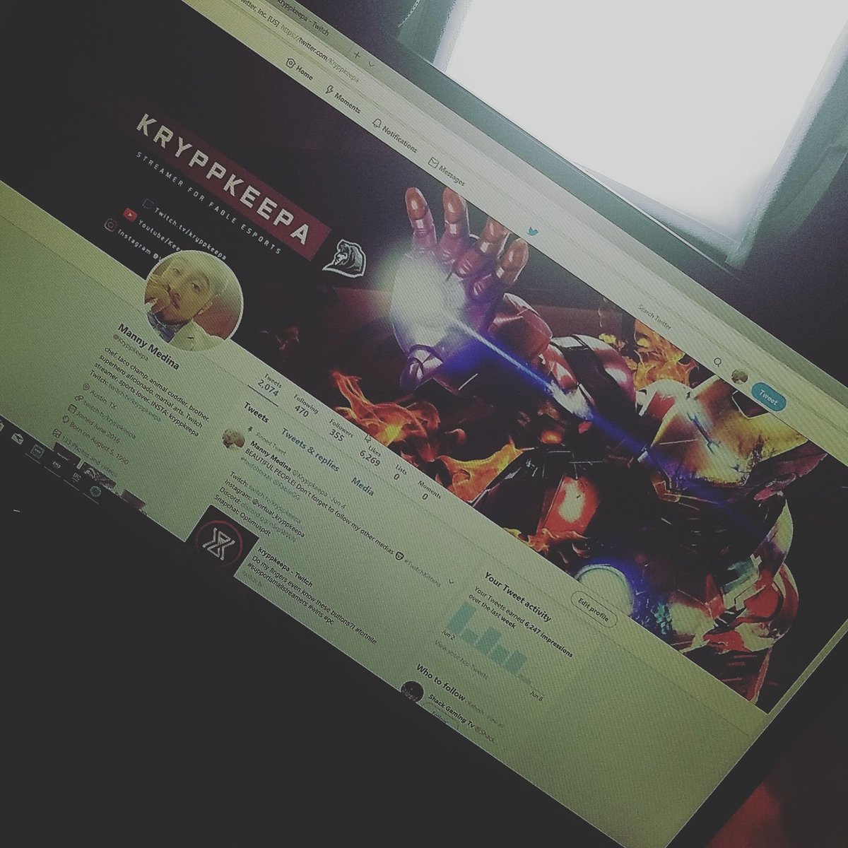 Kryppkeepa's tweet photo. New banner, now im pro. Come hang out and find out for yourself. First solo #pc #fortnite win?
#Twitch #twitchkittens #twitchtexas #gamer #geek #nerd #kryppkeepa #pcgamer #pcgaming #atx
https://t.co/ld4SQ5vibb https://t.co/R8p8XTCpA8