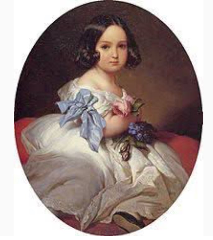 Marie Charlotte Amélie Augustine Victoire Clémentine Léopoldine von Saxe-Coburg-Gotha; was born today , June 7th., 1840. Princess of Belgium, archduchess of Austria, princess of Hungary, Bohemia, countess of Habsburg and empress of Mexico. Here by a young Winterhalter.