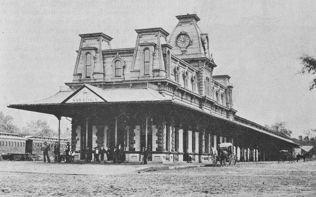 StevePorter_'s tweet image. While working on something today I learned that the Main Street, U.S.A. Station at the Magic Kingdom was inspired by the former Victorian-style Saratoga Springs station in New York. Love weird connections like this that remind me of where I grew up! #FiveOneEight #UpstateNY