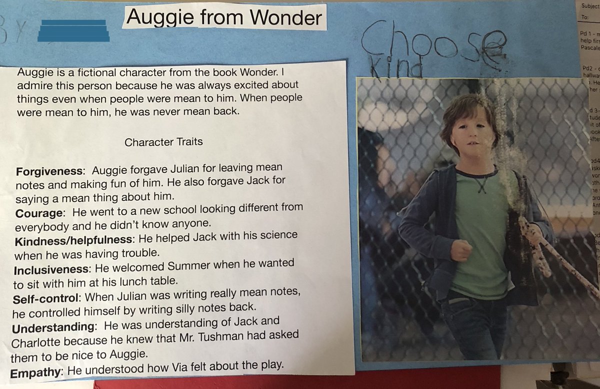 doctorgillian's tweet photo. grade 4 @montcrest character education. What #character traits make someone admirable? Who do you admire and why? #teachingmorality

#kindness #Forgiveness #Courage #helpful #inclusive #empathy https://t.co/wIUGodE0B0