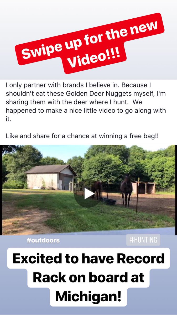 SpencerBoyd's tweet photo. Checkout the new video with Record Rack!
#SHARE FOR A CHANCE AT A FREE BAG!

#outdoor #hunting #recordrack #deer #whitetail #deerfeed https://t.co/JHIBUHxWld