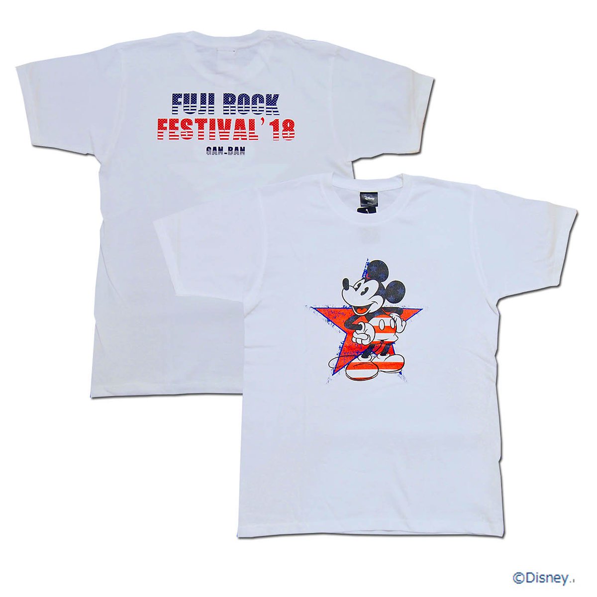 オフィシャルコラボグッズ】 ・フジロック × GAN-BAN/ Mickey Tシャツ 