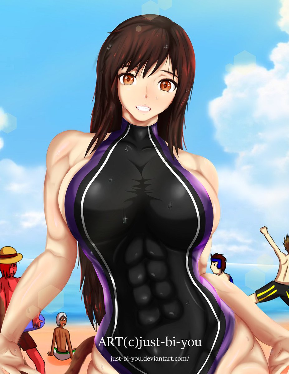 Just-BI-YOu on Twitter: "A summer theme drawing of my female oc, Tya in