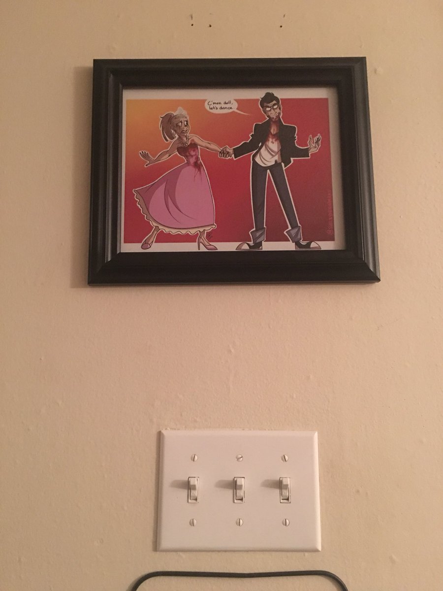 Raychl_Rockstar's tweet photo. A perfect day to finally hang my #Vamp55 art up from @shelbydenhamart 😍😍😍 https://t.co/k0nflSt7q8