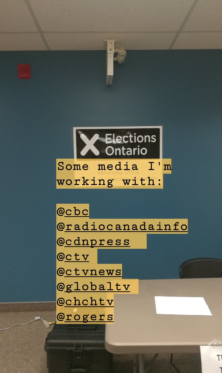 ABIvsWORLD's tweet photo. Working in Oakville for the Canadian Media Elections Consortium. Providing media with results as they come in.

Enjoying the fast paced and exciting environment of it all.

#OntarioVotes #ontpoli https://t.co/rtUUjW9Kbo