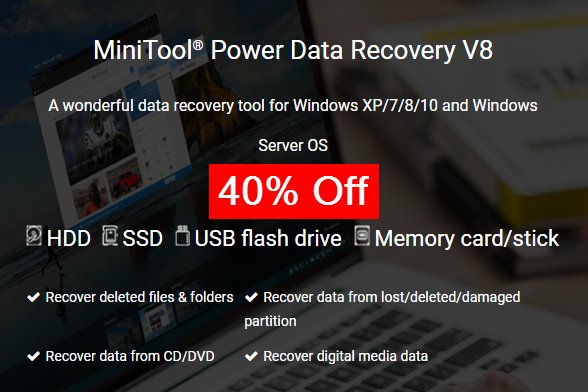 40% Off - MiniTool Power Data Recovery Discount Coupon Code
datarecoverysw.com/backup-recover…

#DataRecovery #WinPE #WindowsRepair #WindowsRecovery #MiniToolDataRecovery #HDDRecovery #WindowsBoot #PartitionRecovery #PCRescue #DataRescue #WindowsRescue #MiniTool #Coupons #Deals #Discounts