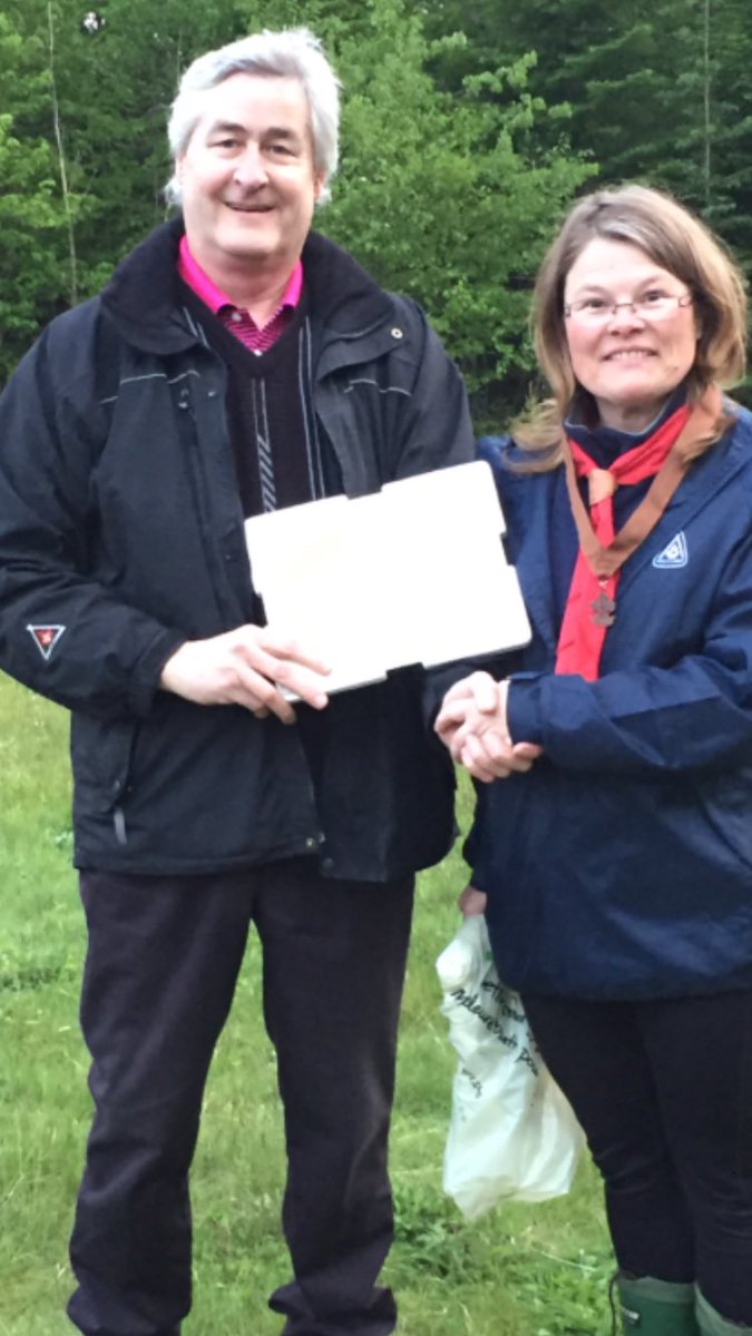 2ndBBScouting's tweet photo. Scouter Nicole receives letter of accommodation, 5 years of service and the big one , the Medal for Good Service to Scouting https://t.co/MyU5y9Hyn9