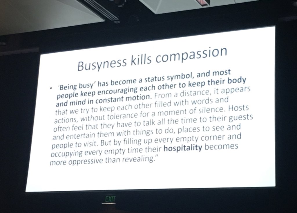 Food for thought #IDC2018 #slowtimeincarematters <a href="/Dementia_Centre/">Dementia Centre</a> @HCMediaAU