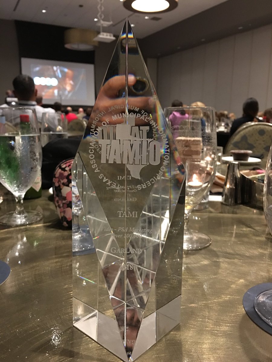 SaulGarzaMedia's tweet photo. Had the honor of accepting the TAMI first place award for PSA marketing video for @garlandtxgov at @TexasTAMIO #TAMIO18 Iโm part of an awesome team. Hereโs the link to the video. https://t.co/sfPlKhDbSq (make sure to follow us on our YouTube channel.). #Garland #selfie https://t.co/QrUnjg0XDB
