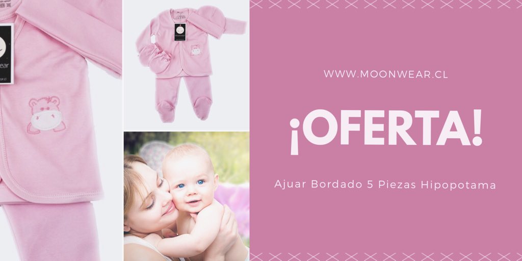 MoonwearChile's tweet photo. ❤️OFERTA❤️
Ajuar 5 Piezas Hipopotama 100% Algodón Pima
Antes: $15.990
Ahora: $9.990
Encuéntralo en: https://t.co/W7qIgYKxKo https://t.co/gkDpwP68mj