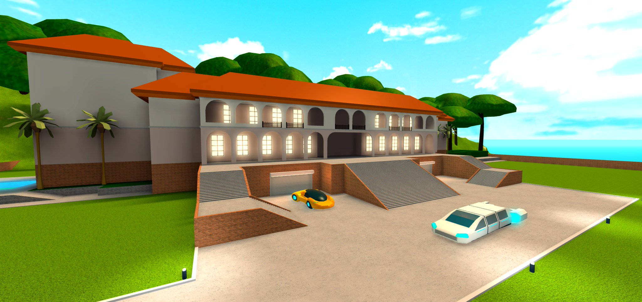 Sonicthehedgehogxx On Twitter Exterior View Of The New Mansion Coming To Sunset City Roblox Robloxdev - roblox live in a mansion