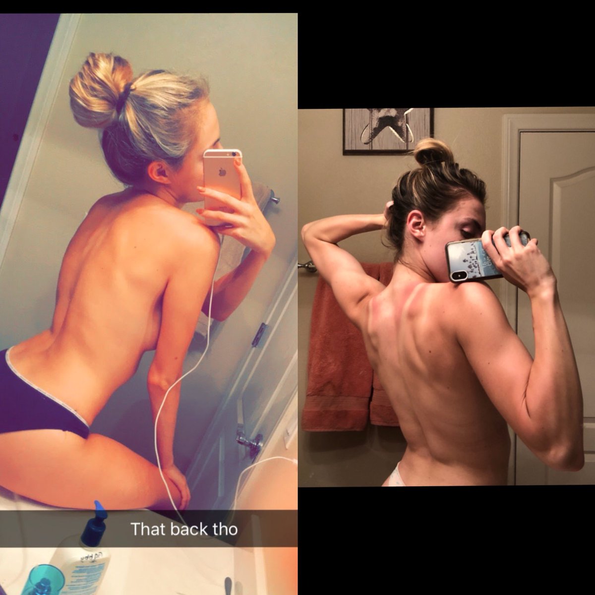 TaylorCarranza's tweet photo. The Taylor on the right can knock a bitch out π #Backprogress https://t.co/cfkEJpQIn2
