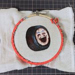 ホラー案件ｗ錆びたヨコハマタイヤの看板の絵を刺繍にしちゃった人!