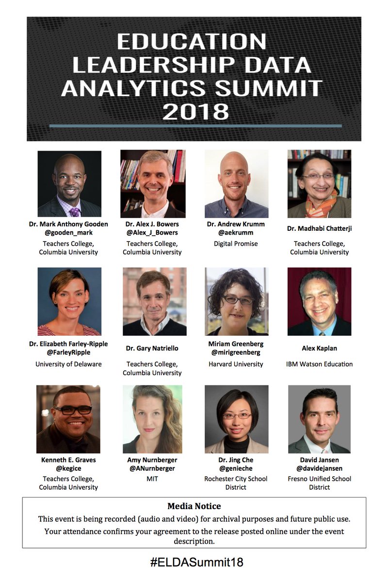 YilinPan's tweet photo. #ELDASummit18 @TeachersCollege @Columbia June 8 9:00 am. - 5:00 pm. #EdLeadership #DataAnalytics #DataScience @gooden_mark @Alex_J_Bowers @aekrumm @FarleyRipple @mirigreenberg @kegice @ANurnberger @genieche @davidejansen https://t.co/4KQeJCVyTH