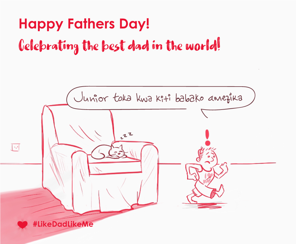 GardenCityNbi's tweet photo. Remember when you had to leave the sofa because daddy is home. We are just 8days to Father's Day. Share with us some of those childhood memories with your dad and you could win a ticket to the movies with him this Father's Day. #LikeDadLikeMe https://t.co/GmbYGSwUPj