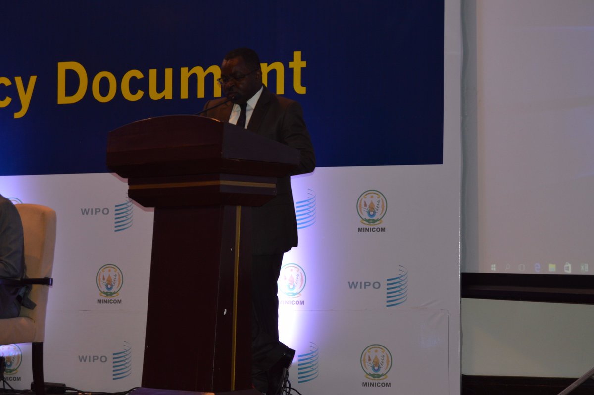 RwandaTrade's tweet photo. As a guest of honour, Minister @vimunyeshyaka is giving remarks. #NationalIntellectualProperty. https://t.co/ng1X6GQRnY