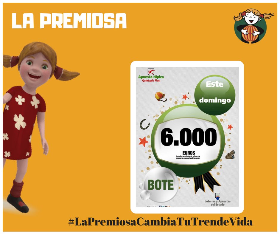 lapremiosa's tweet photo. Este Domingo hay #bote en el #quintupleplus ¿te lo vas a perder? #Lotería #LaPremiosa #tiendasdelaestación #Chamartín, desde 1.975 #repartiendo #gordos. En fines de semana y festivos nuestro ⏰ es de 10 a 20 #LaPremiosaCambiaTuTrendeVida https://t.co/bSjZLax82z
