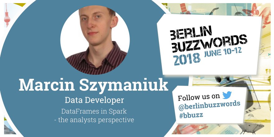 Are you a data analyst who works with Spark and often gets confused by failures you don’t understand? Marcin Szymaniuk will present a case study of multiple DataFrame queries in Spark which initially do not work and a step by step of how to fix them. berlinbuzzwords.de/18/session/dat…