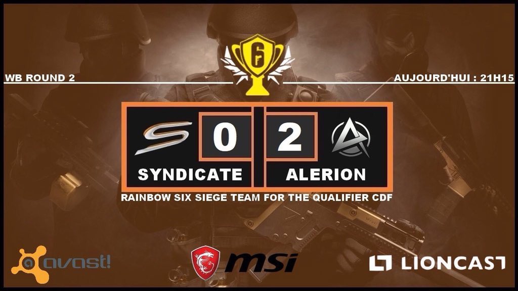 Syndicate_GG's tweet image. [#CDF2018]

Défaite face à @AlerioN_eSport 0-2 !
GGWP aux 2 équipes.

On se retrouve donc en #LB ! Go remonter tout ça !

#SyndicateGG