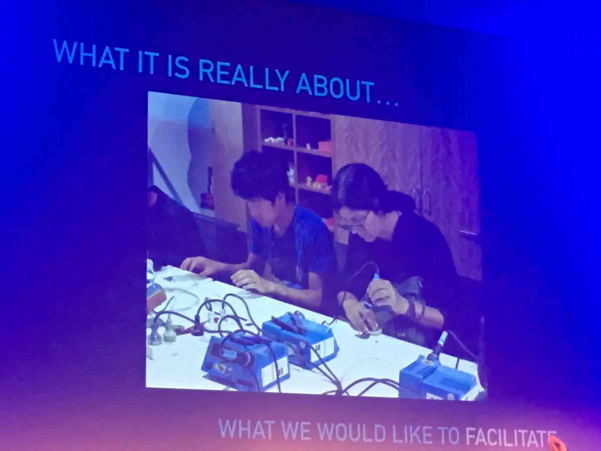 franlhughes's tweet photo. If you are a problem solver you are a maker. Making is not limited by age, gender - Gil Poznanski, Maker, Teacher, ‘The Kosher Tony Stark’ #austl #tlchat #oztl_net #cnsTLs #edutechau #futurelibrariescongress https://t.co/5Mf33KaR6L