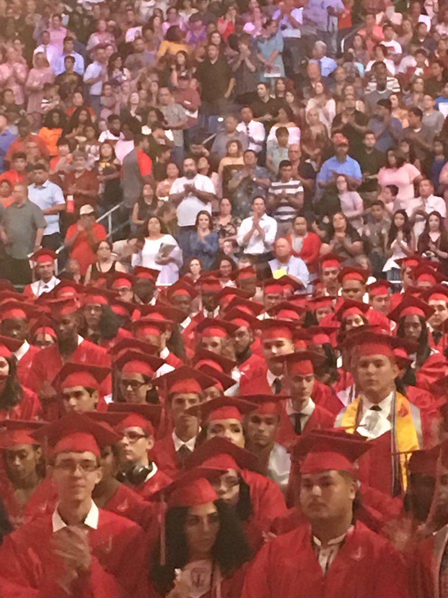 BeraElida's tweet photo. #launchingrockets, #seaofred, Judson HS graduates 900 seniors! Beautiful ceremony. https://t.co/1OiBLXfysW