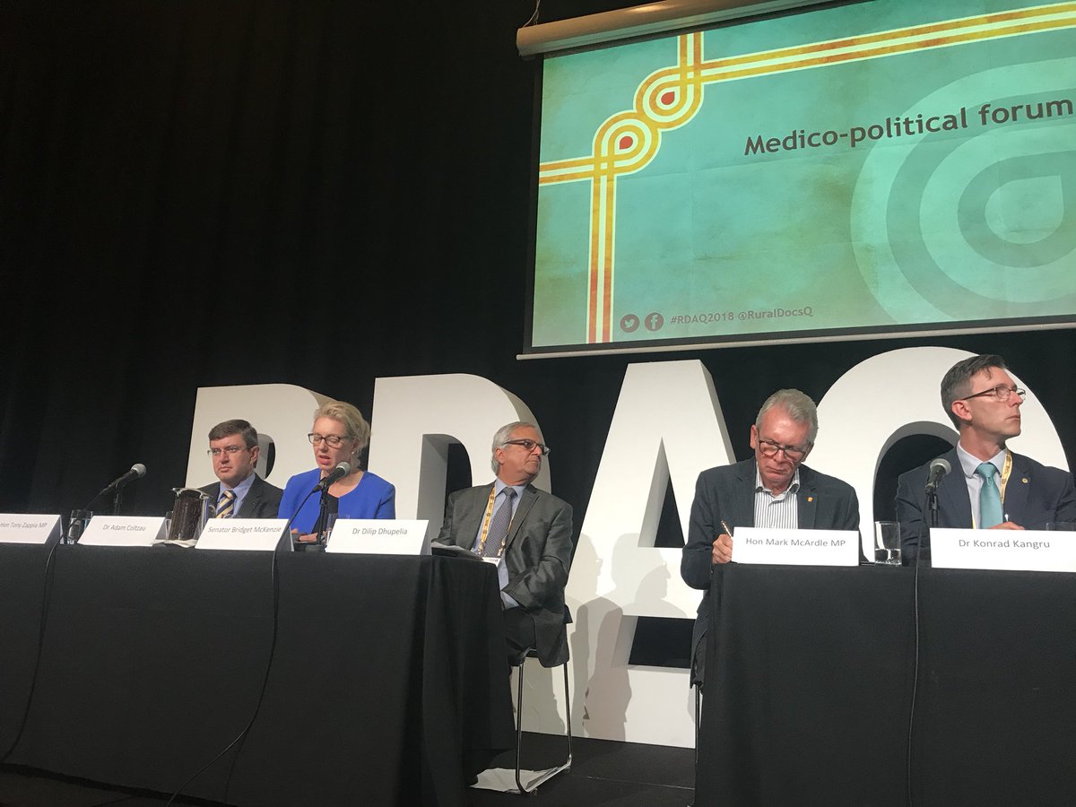 #RDAQ2018 great medicopolitical forum at RDAQ - thanks to all members of the panel
