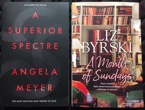 Carpe_Librum1's tweet image. Two #AWW2018 #Aussieauthors in today’s #bookhaul! A proof copy of #ASuperiorSpectre by @LiteraryMinded thx to @Ventura_Press and #AMonthOfSundays by #LizByrski thx to @MacmillanAus #historicalfiction @AusWomenWriters