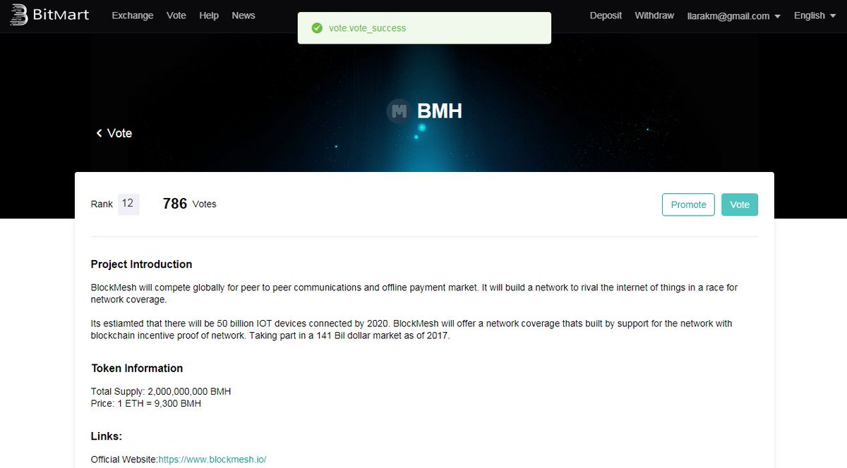 Mossbreaker's tweet photo. Vote for BlockMesh $BMH on #BitMart https://t.co/O396hDp8vi
#BlockMesh #BlockMeshOnBitmart @blockmesh_io https://t.co/7yBbs8iJy9