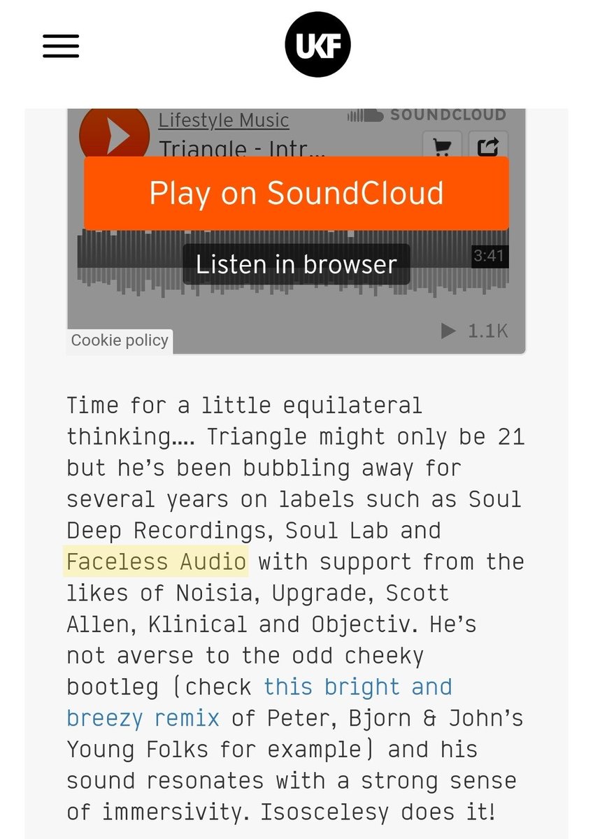 Shout out to @ukf for the mentioning my label, @faceless_audio, on their article about up-and-coming producers in Belgium!