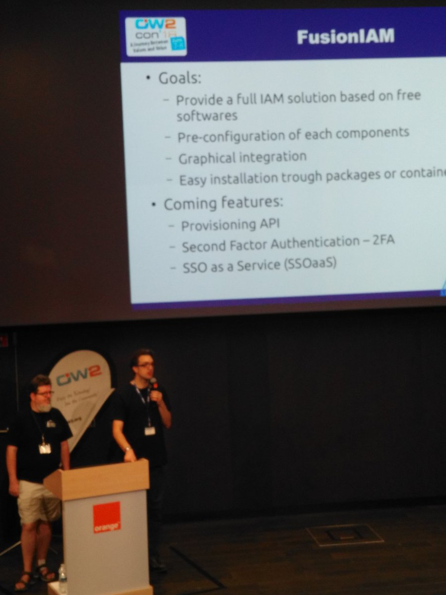 PallinPoppy's tweet image. The aim of #FusionIAM is to providence à full IAM solution bases on free softwares #OW2con18