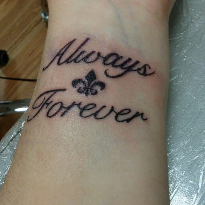 Always and Forever Purple Flower Tattoo Fake Flower Tattoo  Etsy