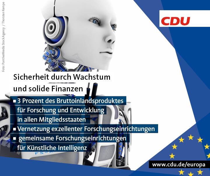 Gemeinsam mit Frankreich Künstliche Intelligenz erforschen, damit #Europa Innivationsmotor ist: handelsblatt.com/politik/deutsc… 🇫🇷 🇩🇪 🇪🇺 
Mehr dazu auf unserer Homepage: cdu.de/europa
