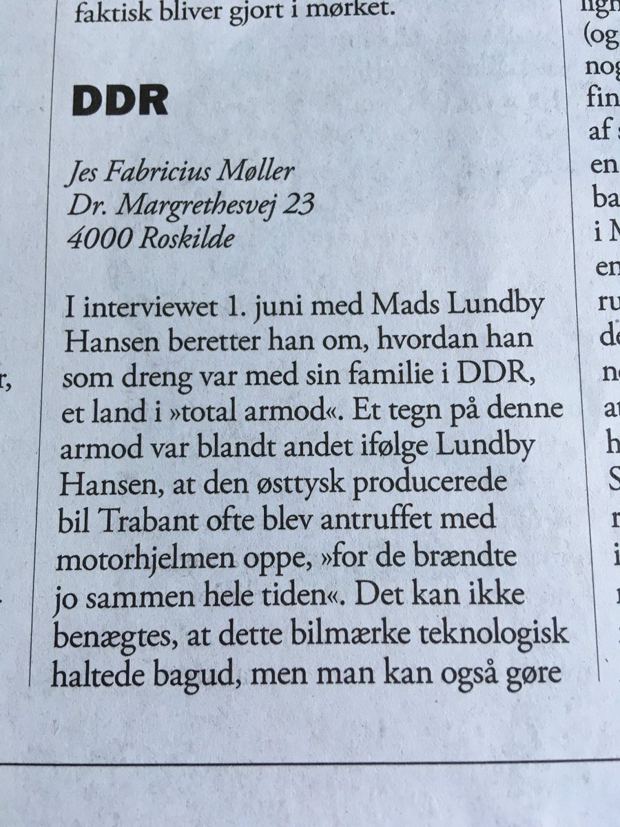 AndersOlling's tweet photo. Stærk replik af Jes Fabricius i dagens WA https://t.co/DJYYcpafnt