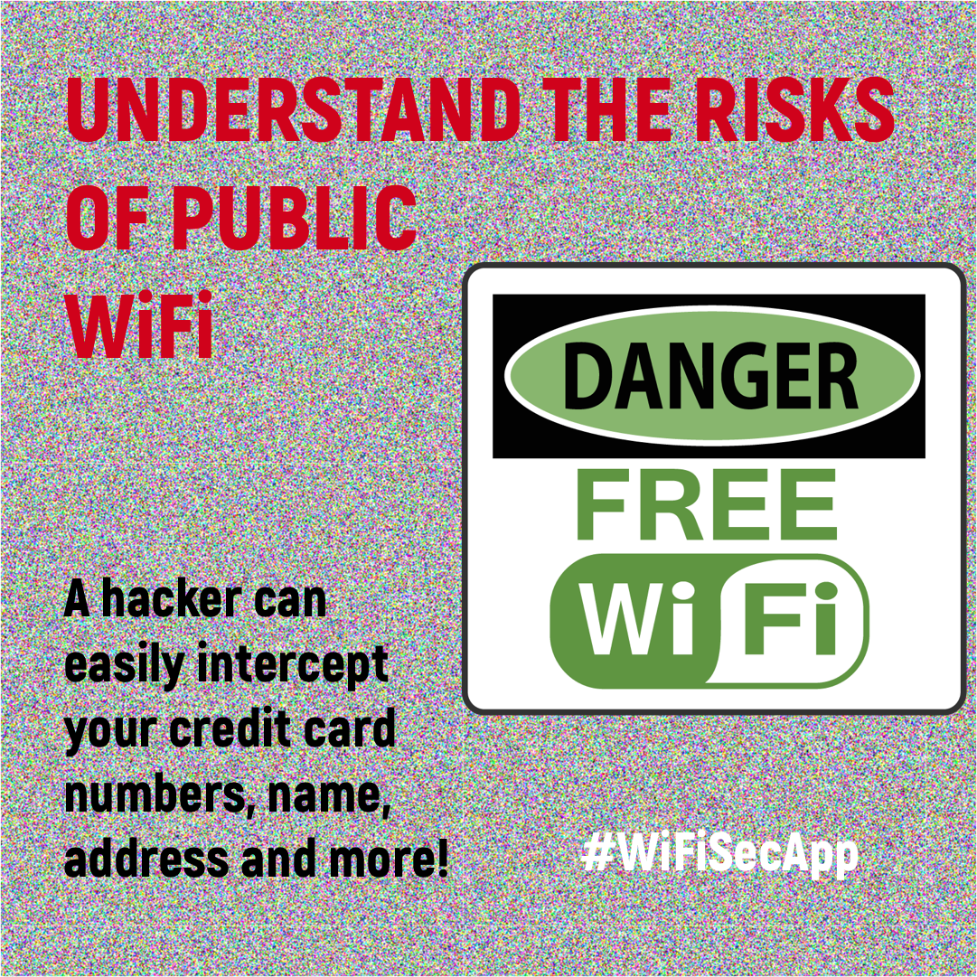 WiFiSecApp's tweet photo. The risk of free WiFi connection! 
https://t.co/uFX6ml8wRj #WiFiSecApp #FreeWiFi #AmIsave #publicwifi #freewifizone #freewifi #freewifionboard #wificafe https://t.co/yliTvG5NRm