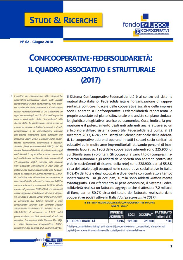 Il quadro associativo <a href="/Confcooperativ1/">Confcooperative</a> #Federsolidarietà report su dinamiche, adesioni, occupazione, investimenti presentato alla nostra assemblea #personeEcomunità #cooperativesociali   federsolidarieta.confcooperative.it/Contenuti/ArtM…