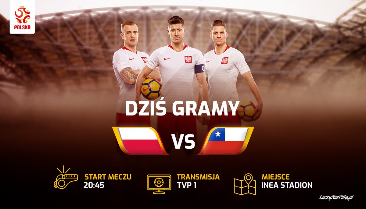 LaczyNasPilka's tweet photo. 🔴 DZIEŃ MECZOWY! 🔴
O 20:45 w Poznaniu reprezentacja Polski zmierzy się z Chile!🔥 Mamy do Was jedno ważne pytanie.
KTO WYGRA MECZ? 🇵🇱🇨🇱
#POLCHI https://t.co/CYBRHyoHk8