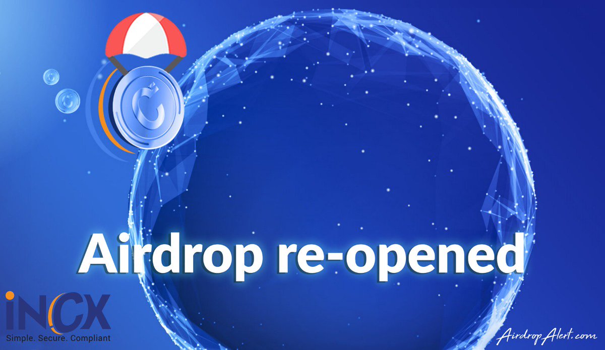INCX EXCLUSIVE AIRDROP 📢-⭐⭐⭐⭐⭐5/5 stars-💰~$8 +$1 per ref

🔹After verification, airdrop is RE-OPENED!
🔹👉Limited spots available 👈
🔹350 INCX for joining + 50 INCX for each referral 😍

Claim airdrop airdropalert.com/join/INCX 🚀

#INCX #crypto #airdrop #airdropalert