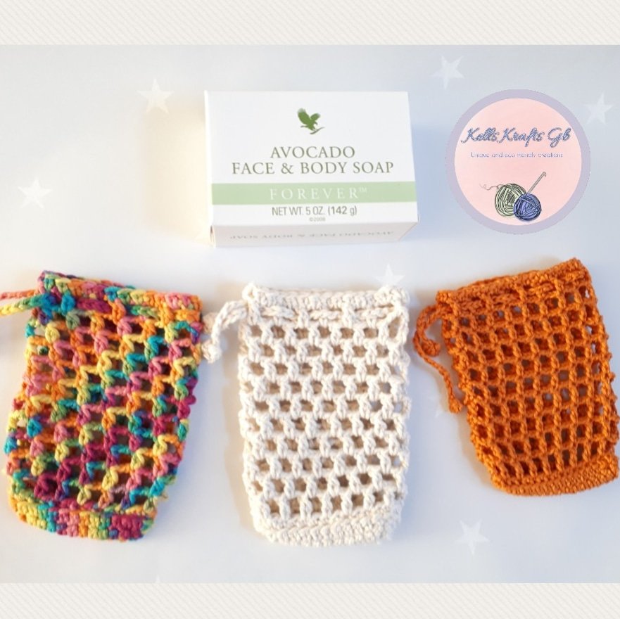 SOAP SAVERS!!

introductory offer, get a soap saver plus a bar of avocado soap for £10 plus postage or just the soap saver for £5 plus postage

#kellskraftsgb #soapsavers #ecoproducts #veganproducts #ecobathroom #ecocrochet #soapbags #mumsinbusiness #madeintheuk #madewithlove