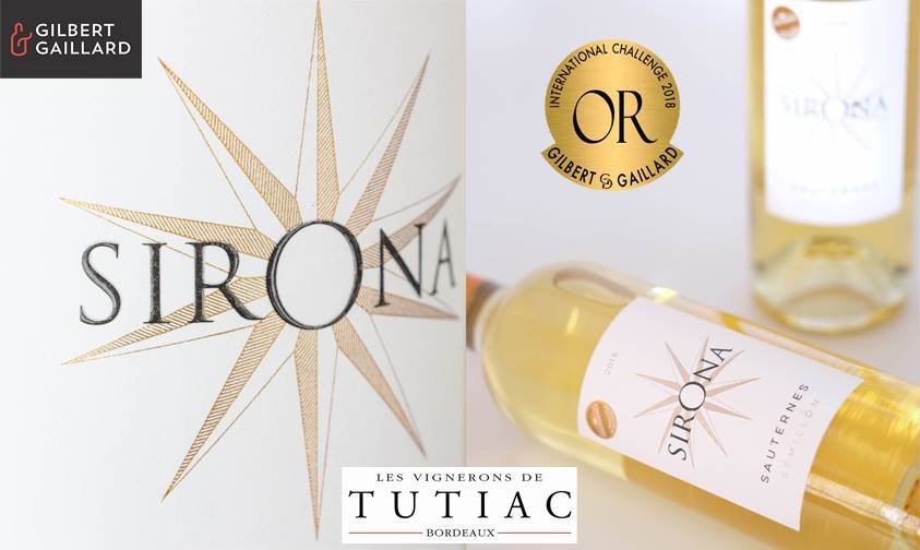 SauternesUnion's tweet photo. Sauternes Vignerons et Les Vignerons de Tutiac sont fiers d'annoncer la médaille d'or du Sauternes Sirona 2016 par le guide Gilbert &amp; Gaillard. 🏅 https://t.co/4yrrUYbPWb