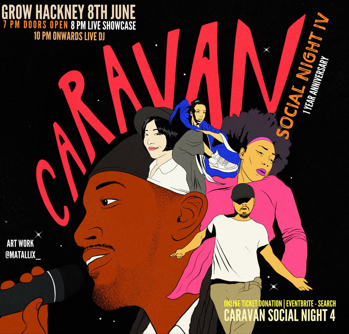 GrowHackney's tweet photo. Caravan Social Live Tonight  
#livemusic #dancecollective @EastVillageLDN @hackneytours @LoveHackney @andwhatldn watch film at 
https://t.co/cPTluhunch https://t.co/IISZZZUoZz