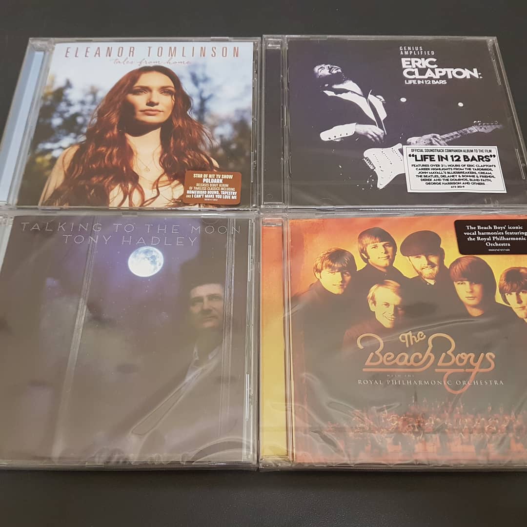 New releases out today @eleanortomlinson #talesfromhome @thetonyhadley #talkingtothemoon @TheBeachBoys #withtheRPO @EricClapton #lifein12bars @hmvchichester #NewReleaseFridays #hmv