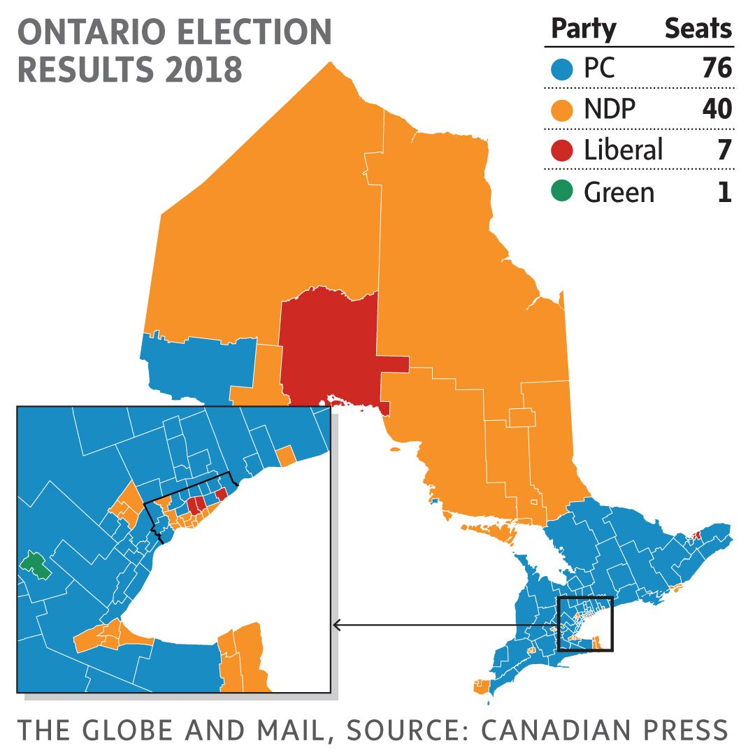 Image result for 2018 ontario electoral map